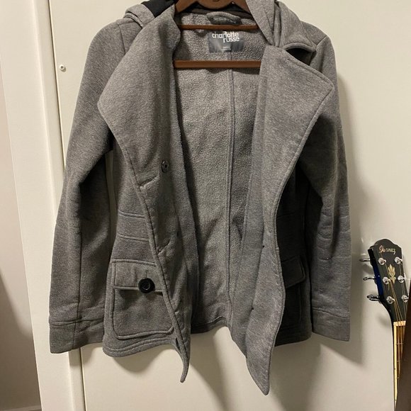 Charlotte Russe Gray Peacoat - Picture 5 of 14